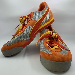 Orange Puma Suede Sneakers - Size 12